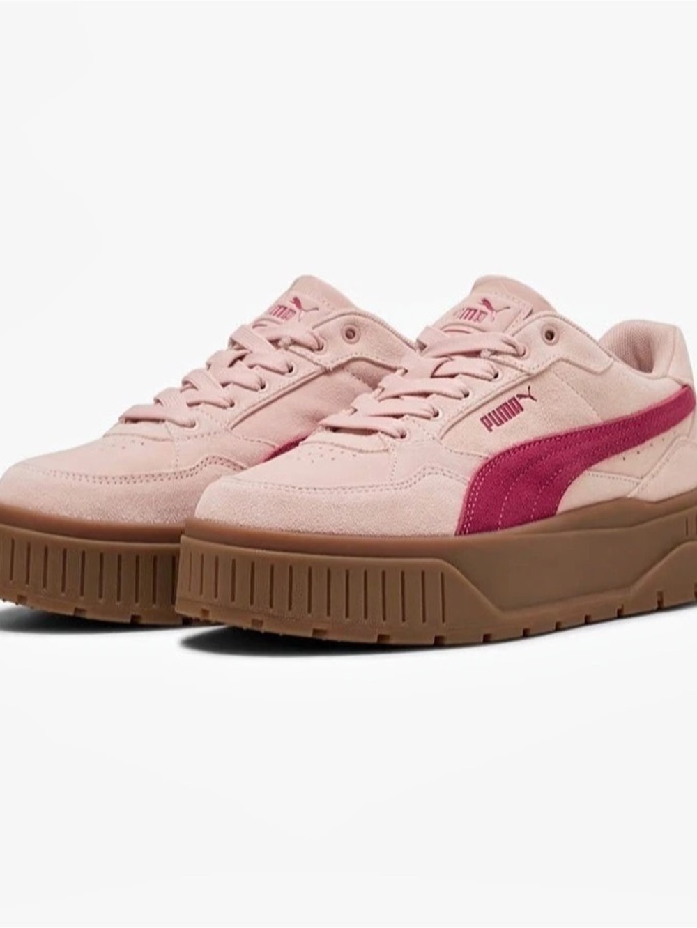 Puma platform Sneakers Pink & Brown US 7.5 New